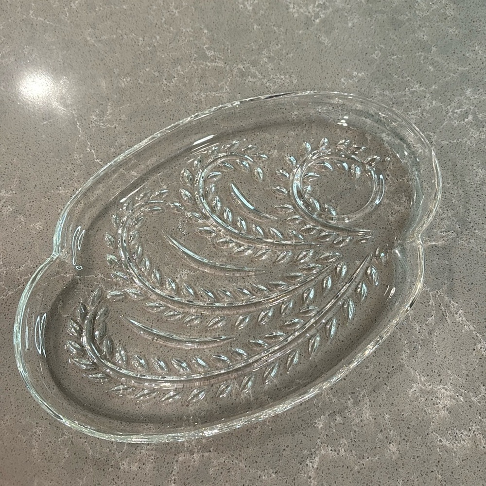 Vintage Homestead Clear Glass Snack Plate
